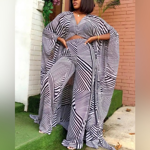 NWT - Summer Chiffon Two Piece - Picture 2 of 3